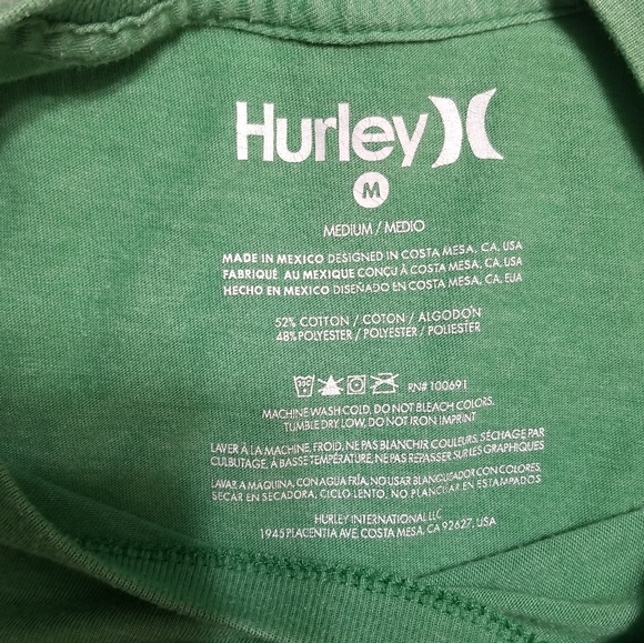 Green Medium Hurley Shirt - Picture 3 of 5
